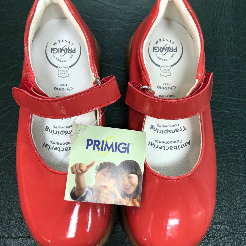 Primigi Anti-Shock Mary Janes Coral sz 27 NWT